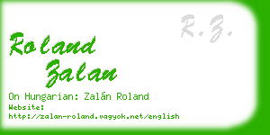 roland zalan business card