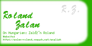 roland zalan business card